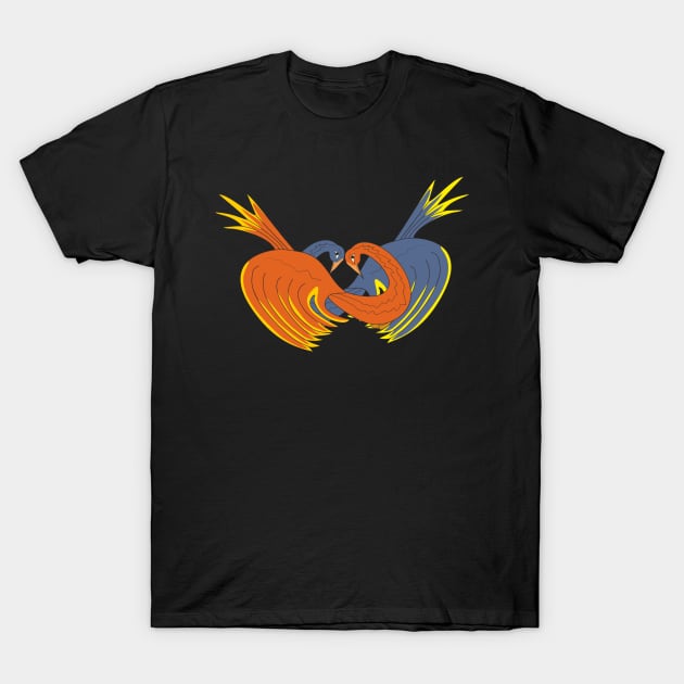 Two birds T-Shirt by Alekvik